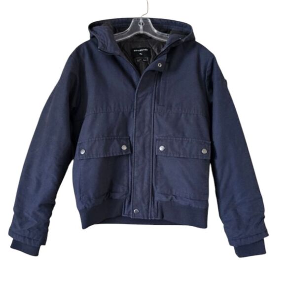 Quicksilver Bomber Jacket Size Large Blue - Picture 1 of 9